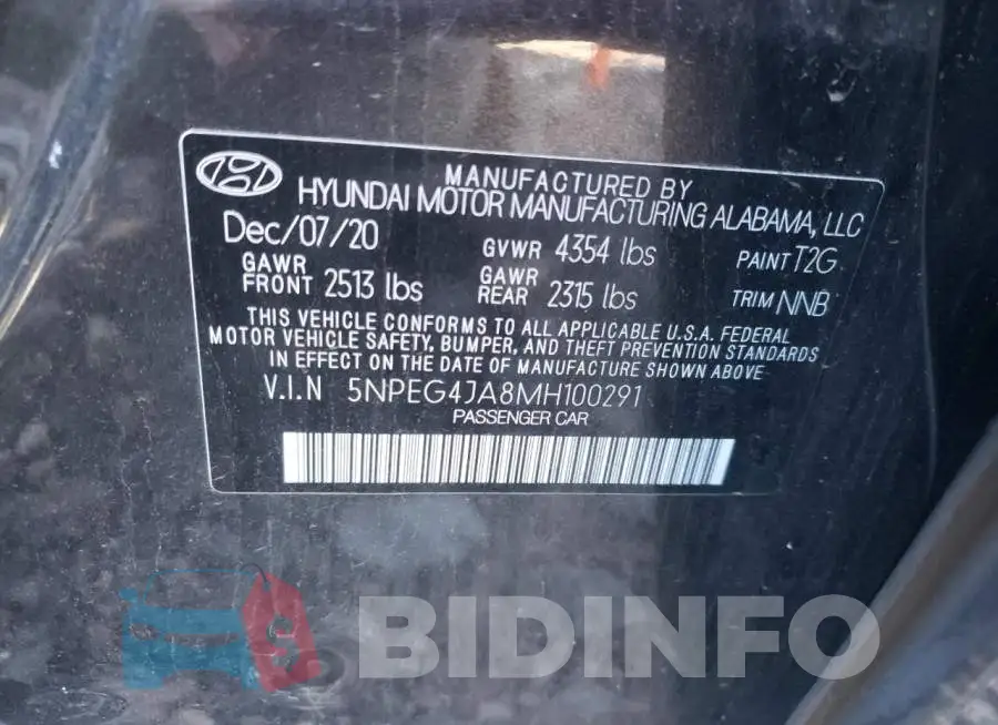 5NPEG4JA8MH100291 Photo# 12