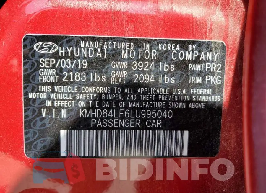 KMHD84LF6LU995040 Photo# 13