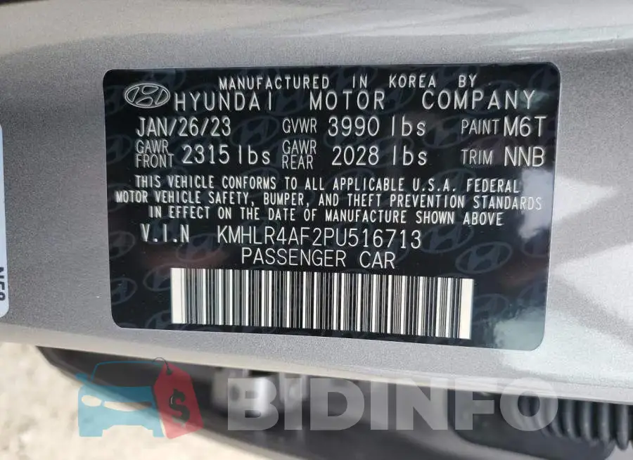 KMHLR4AF2PU516713 Photo# 13