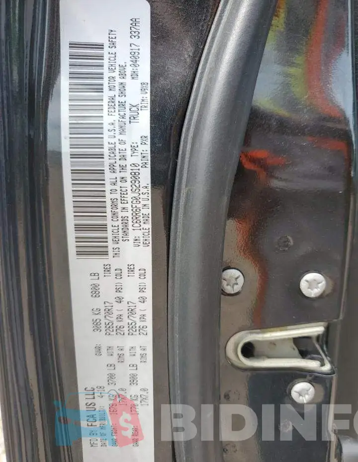 1C6RR6FG0JS290810 Photo# 12