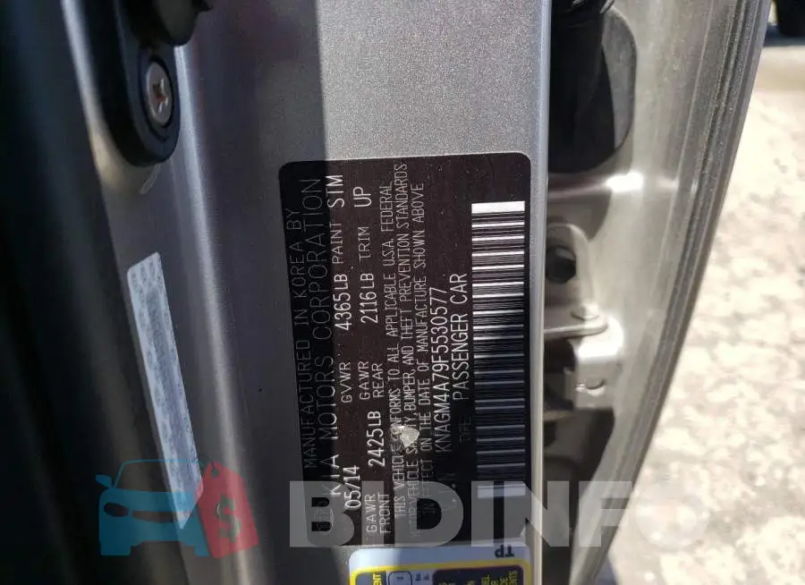 KNAGM4A79F5530577 Photo# 13