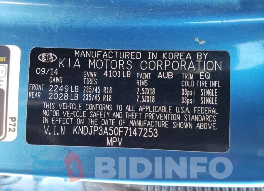 KNDJP3A50F7147253 Photo# 12