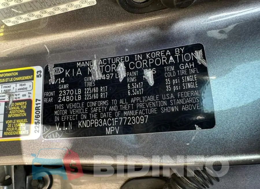 KNDPB3AC1F7723097 Photo# 10