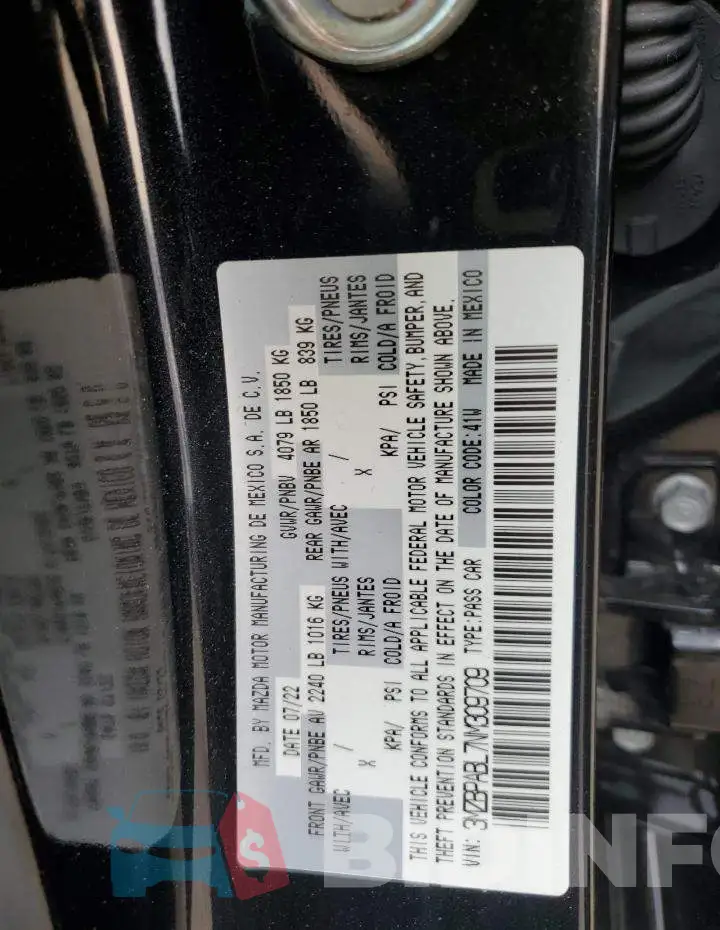 3MZBPABL7NM309709 Photo# 13
