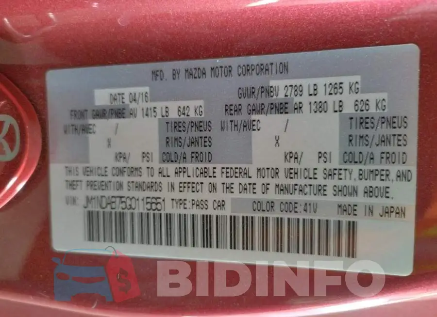 JM1NDAB75G0115651 Photo# 12