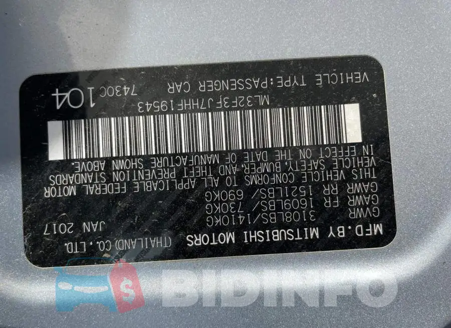 ML32F3FJ7HHF19543 Photo# 10