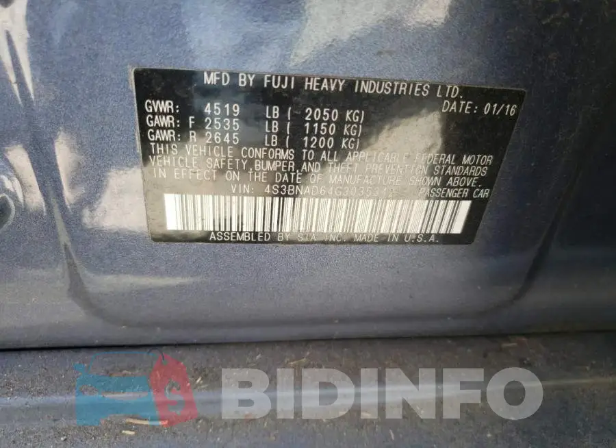 4S3BNAD64G3035342 Photo# 12
