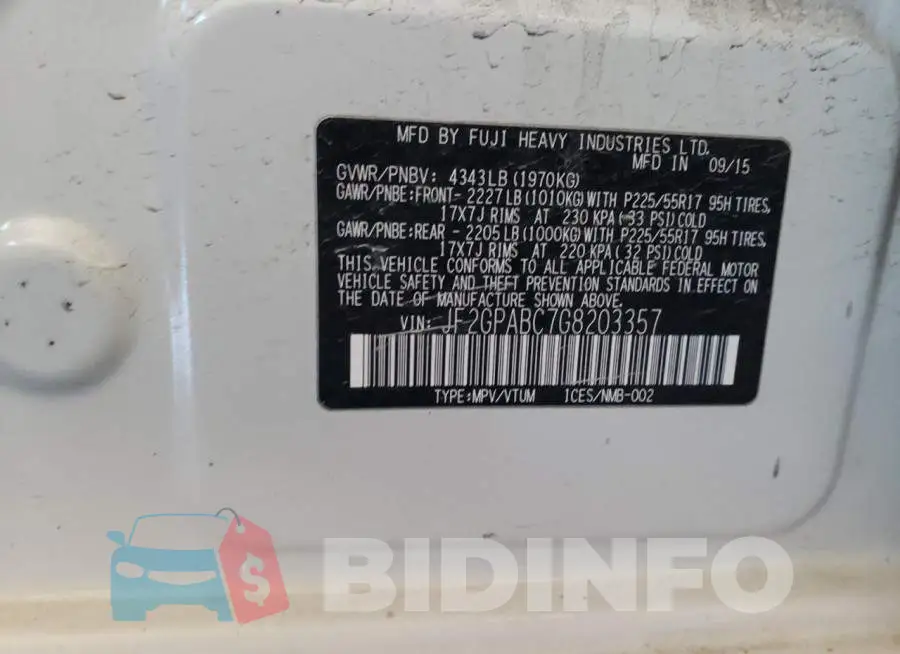 JF2GPABC7G8203357 Photo# 13