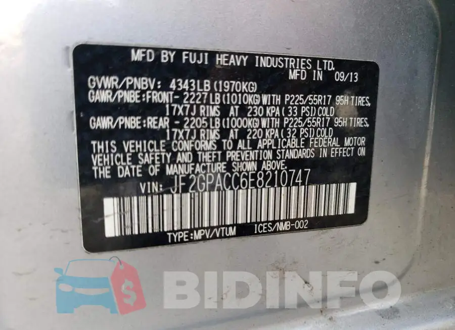JF2GPACC6E8210747 Photo# 12