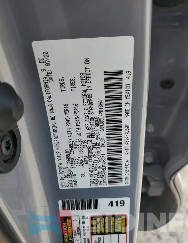 3TMCZ5AN0LM358341 Photo# 12