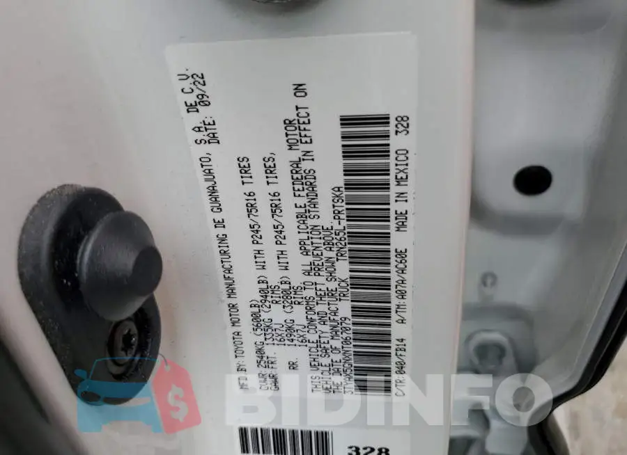 3TYAX5GNXNT067079 Photo# 14