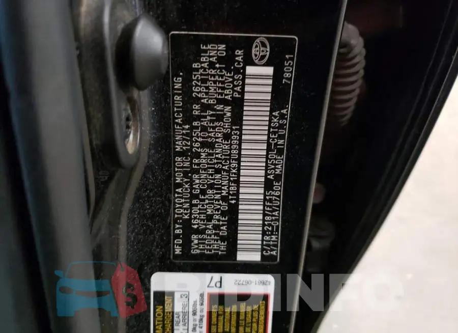 4T1BF1FK9FU899931 Photo# 13