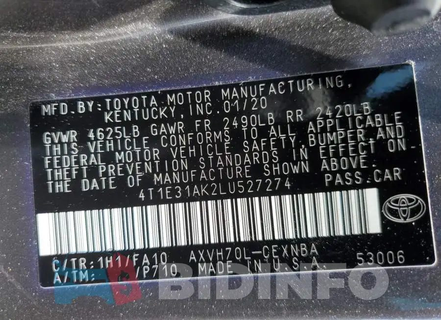 4T1E31AK2LU527274 Photo# 12