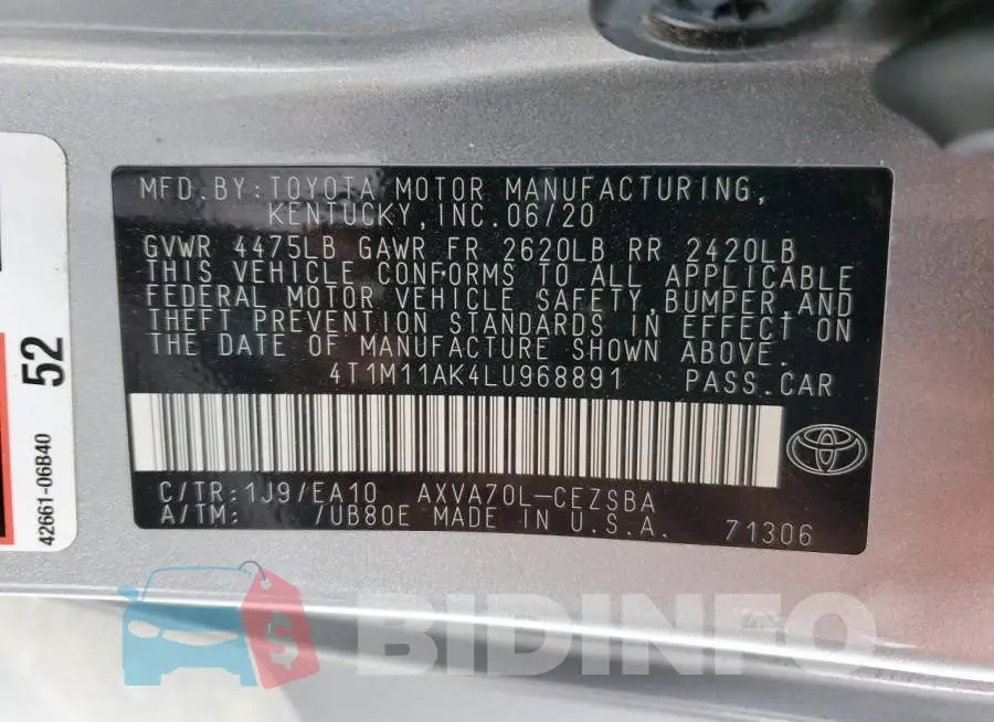 4T1M11AK4LU968891 Photo# 12
