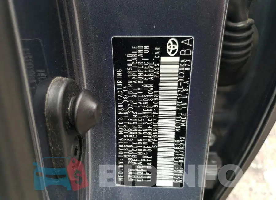 5YFBURHE7FP190881 Photo# 12