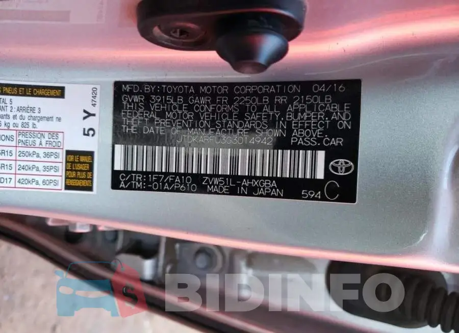 JTDKARFU3G3014942 Photo# 13