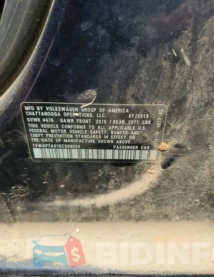 1VWAP7A31EC008533 Photo# 12