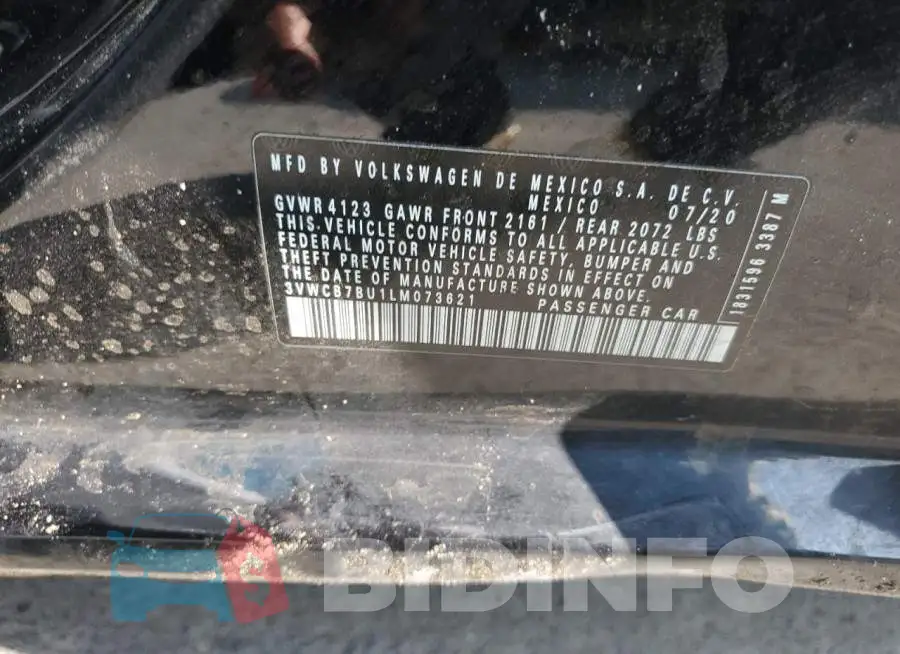 3VWCB7BU1LM073621 Photo# 12