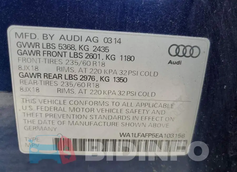 WA1LFAFP5EA103156 Photo# 12