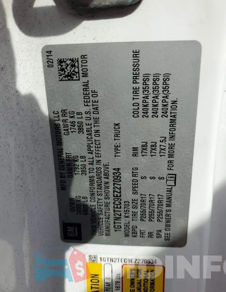 1GTN2TEC9EZ270934 Photo# 12