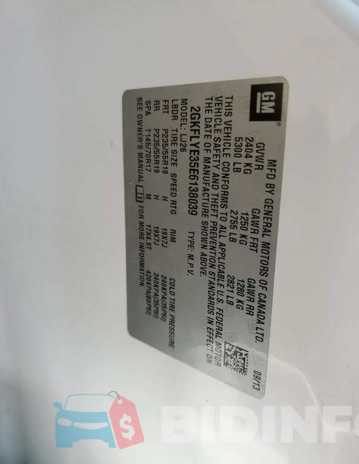 2GKFLYE35E6138039 Photo# 13