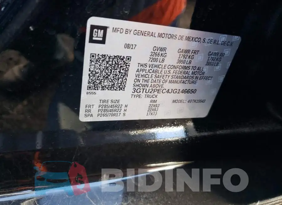 3GTU2PEC4JG146650 Photo# 12