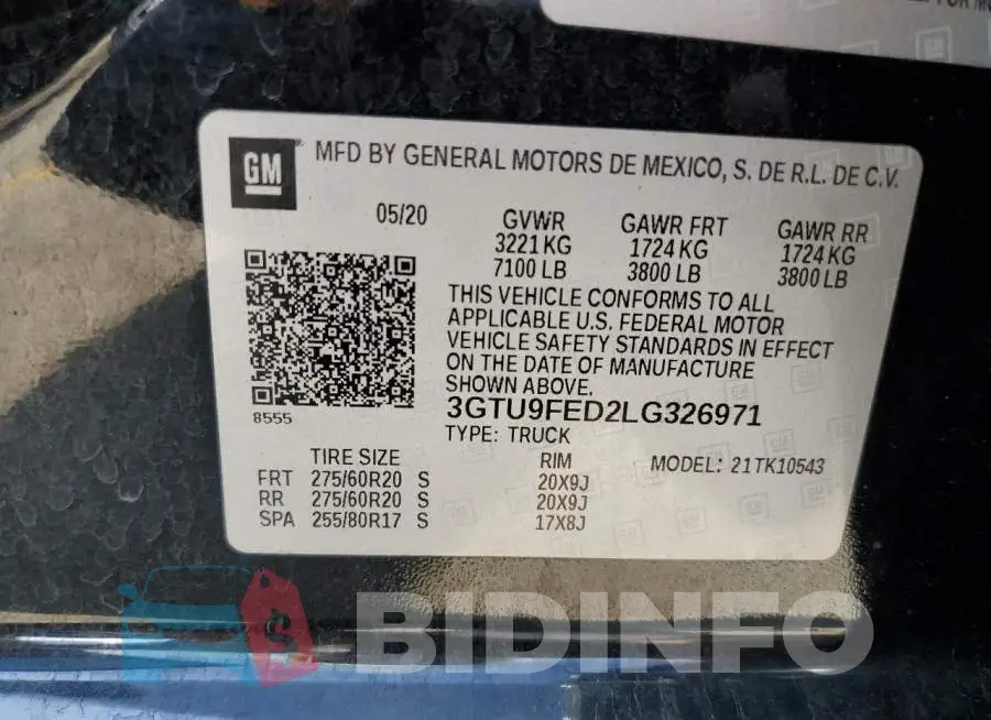 3GTU9FED2LG326971 Photo# 13