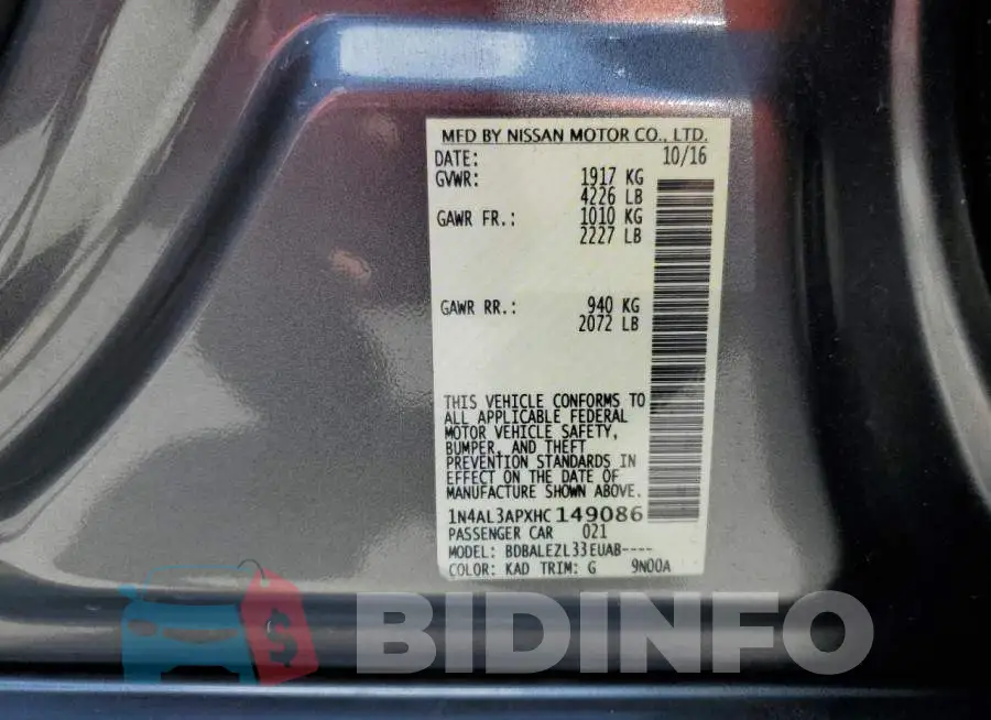 1N4AL3APXHC149086 Photo# 12