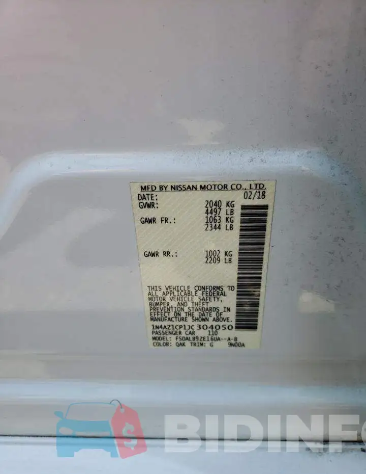 1N4AZ1CP1JC304050 Photo# 12