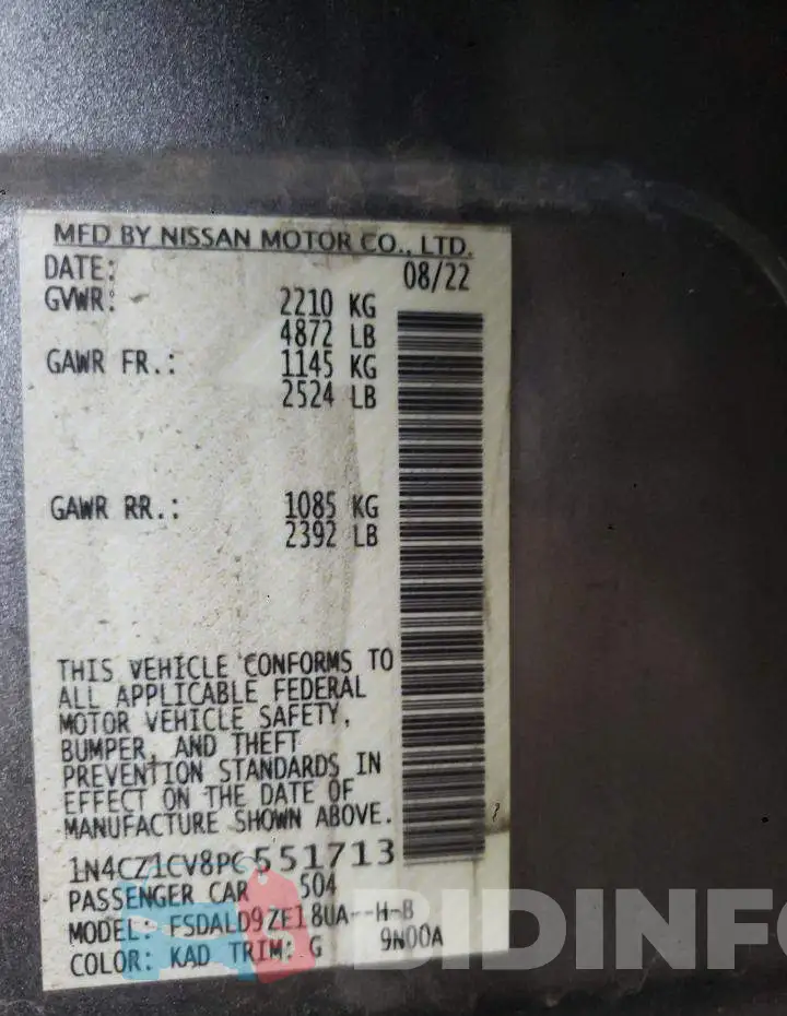 1N4CZ1CV8PC551713 Photo# 13