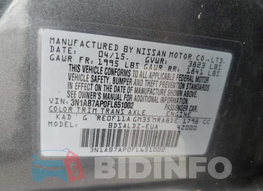 3N1AB7AP0FL651002 Photo# 12