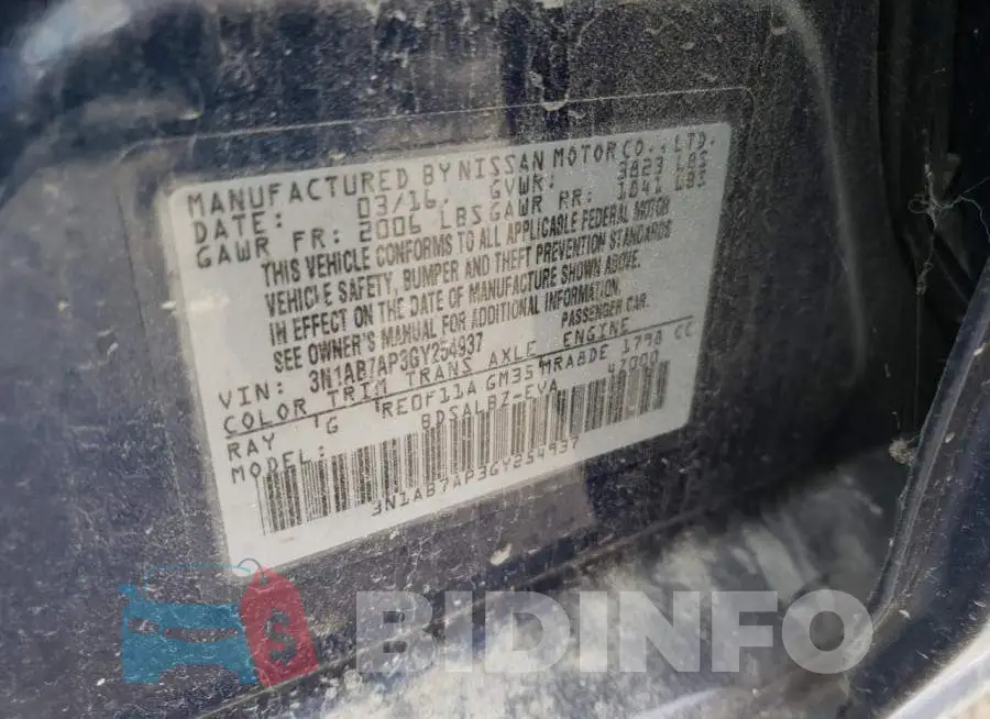 3N1AB7AP3GY254937 Photo# 12