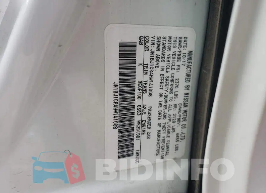 JN1BJ1CR4HW141008 Photo# 14