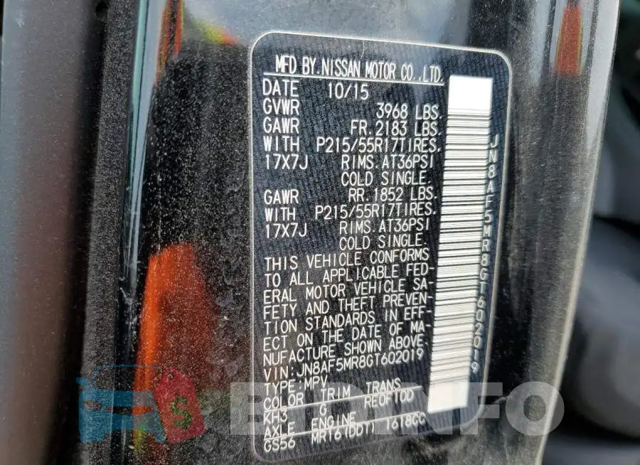 JN8AF5MR8GT602019 Photo# 13