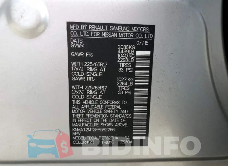 KNMAT2MT3FP582266 Photo# 13