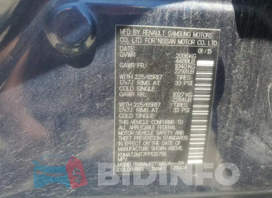 KNMAT2MT7FP531756 Photo# 12