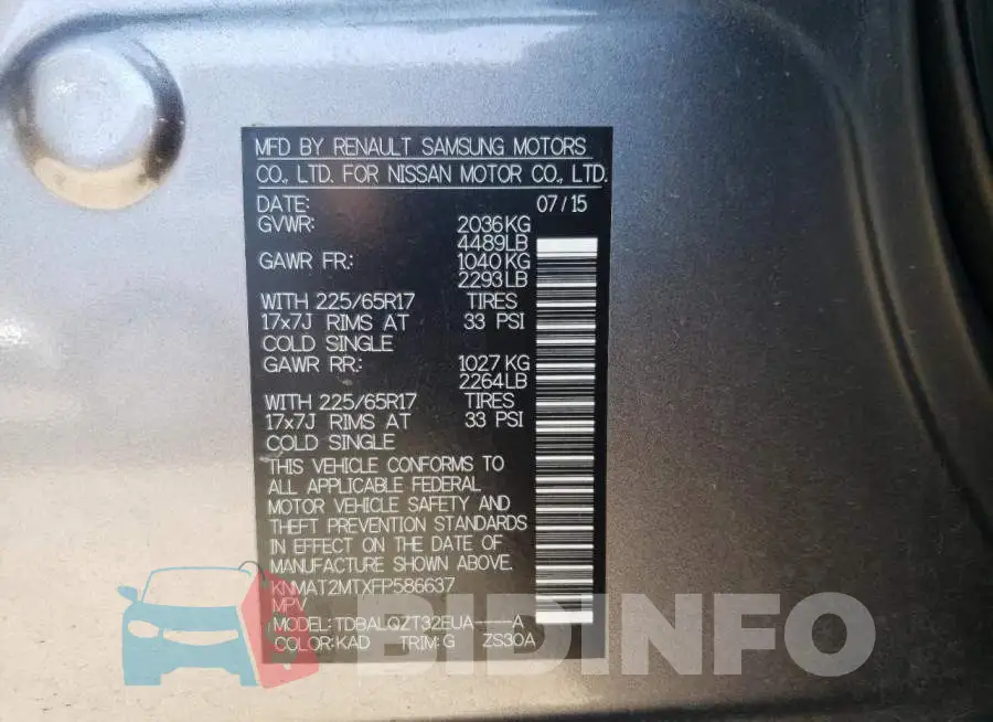 KNMAT2MTXFP586637 Photo# 12