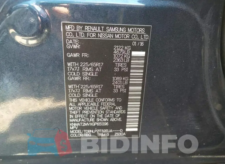 KNMAT2MVXGP651196 Photo# 12
