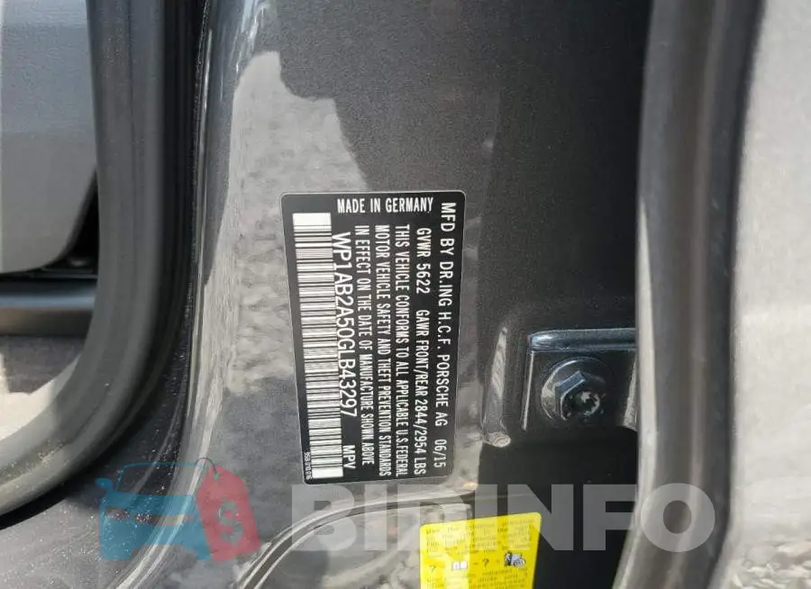 WP1AB2A50GLB43297 Photo# 13