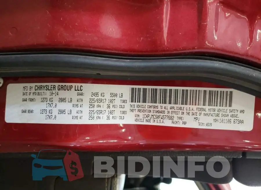 1C4PJMCS0FW577682 Photo# 12