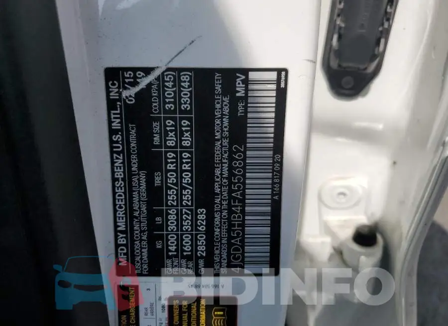4JGDA5HB4FA556862 Photo# 12