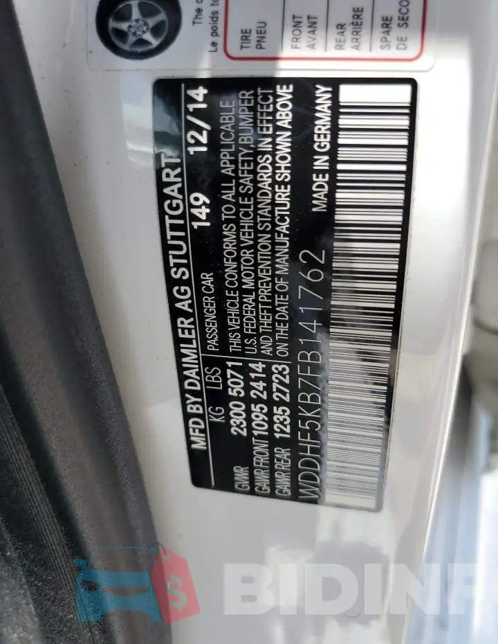 WDDHF5KB7FB141762 Photo# 12