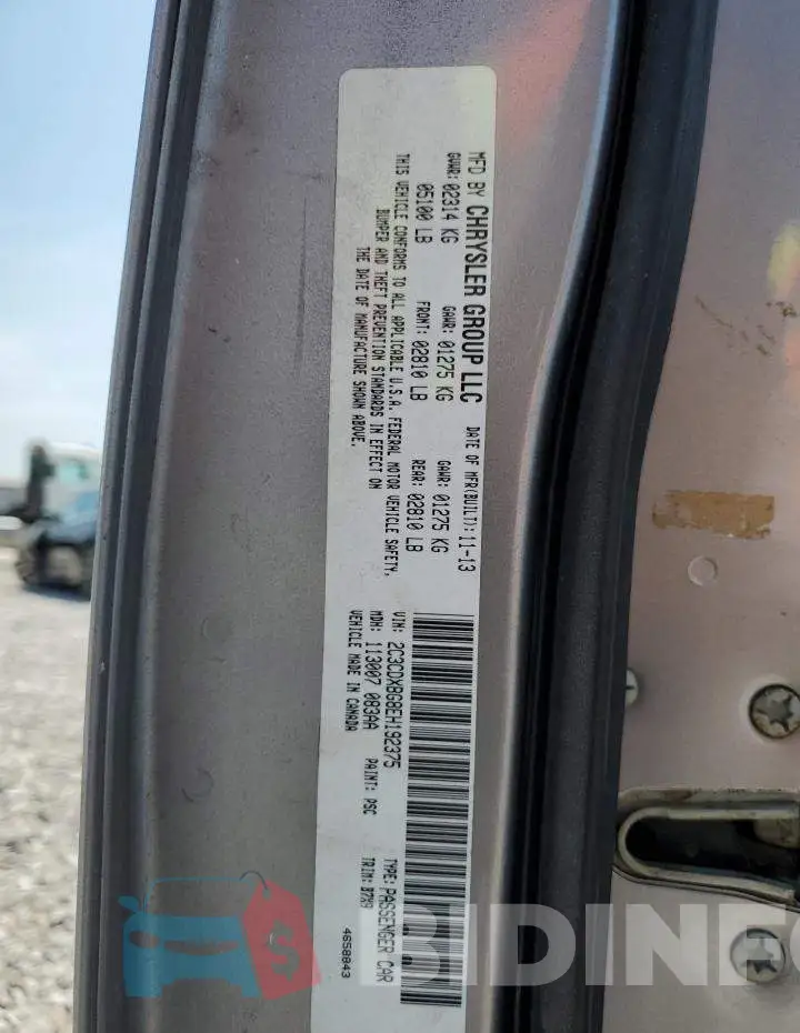 2C3CDXBG8EH192375 Photo# 12