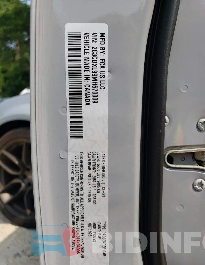 2C3CDXL99MH670009 Photo# 12