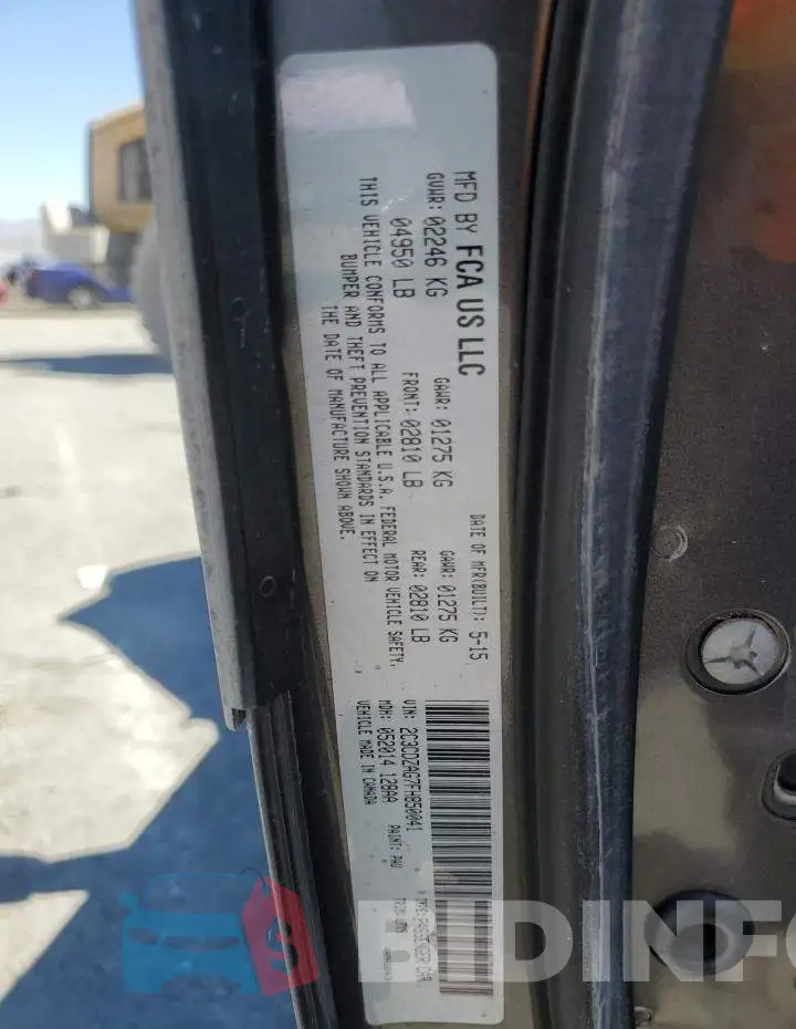 2C3CDZAG7FH850041 Photo# 12