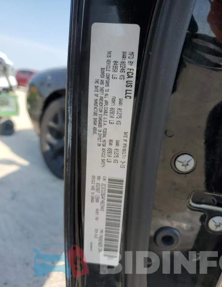 2C3CDZBG4FH823443 Photo# 12
