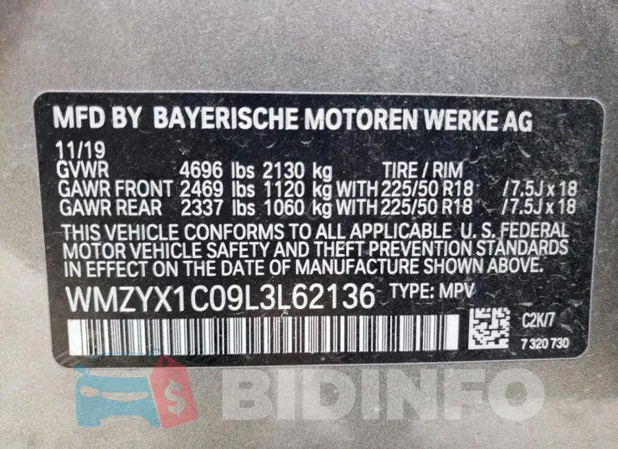 WMZYX1C09L3L62136 Photo# 12