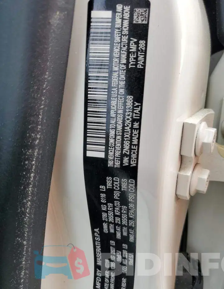 ZN661XUA2KX313868 Photo# 12