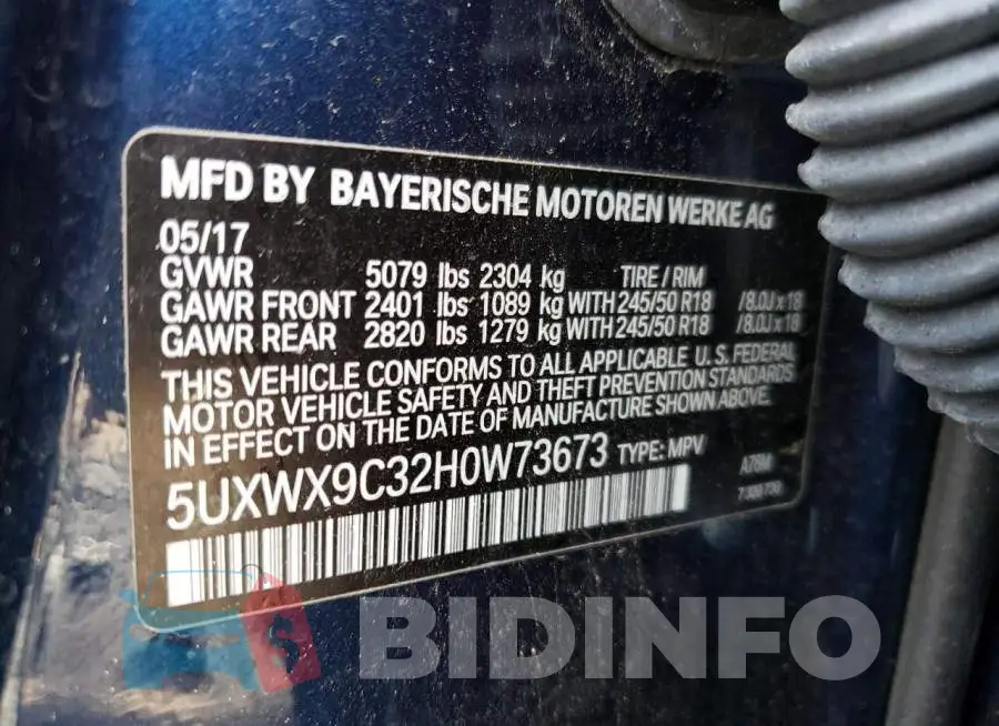 5UXWX9C32H0W73673 Photo# 12