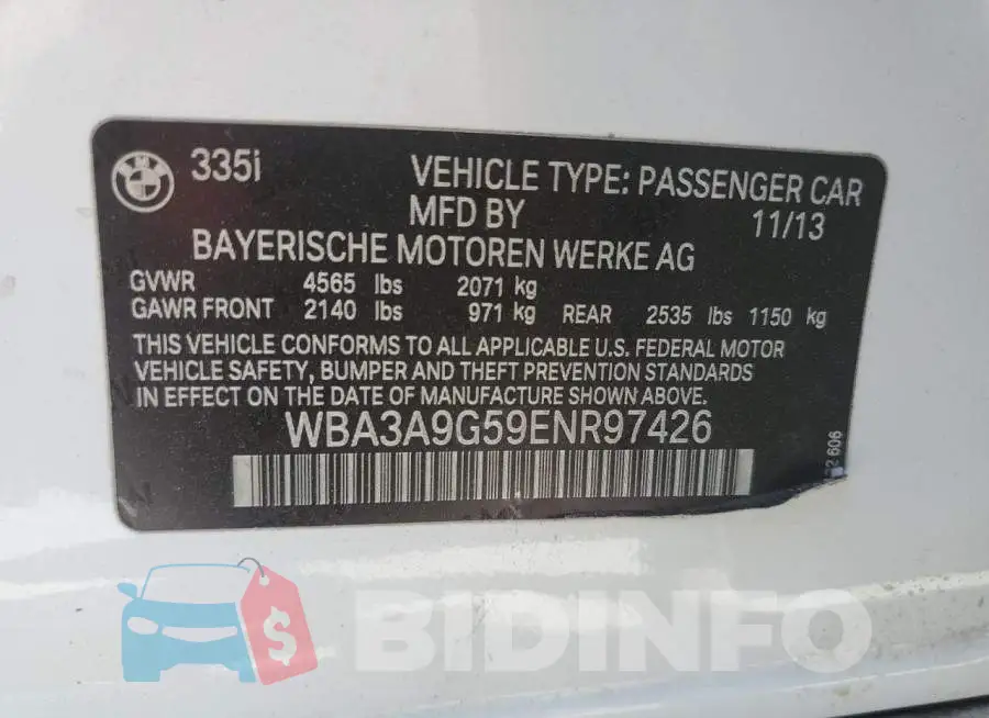 WBA3A9G59ENR97426 Photo# 12